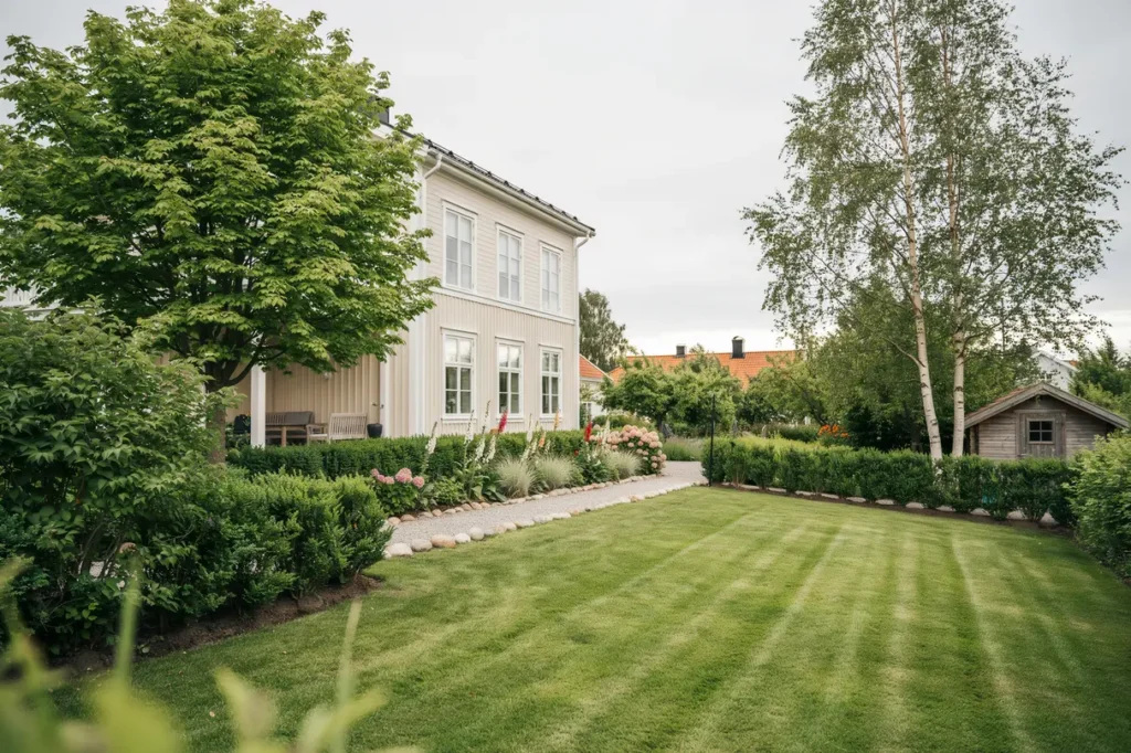 rensning av vervuxen villatr dg rd och ny gr smatta i keslund